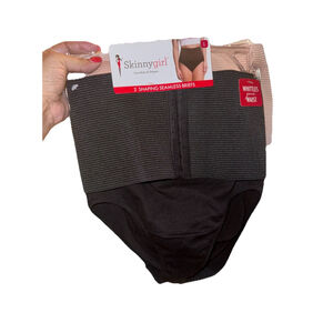 Skinny Girl Tummy Control Seamless Briefs 7614 2 pack MRSP $32